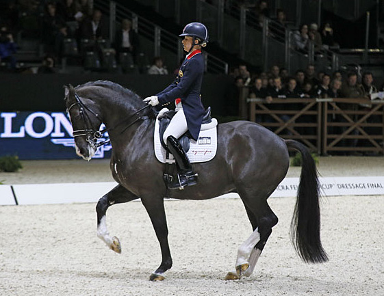 Charlotte Dujardin and Valegro performing the Grand Prix Freestyle to become World Cup champions. © Jenny Abrahamsson.WorldofShowJumping.com