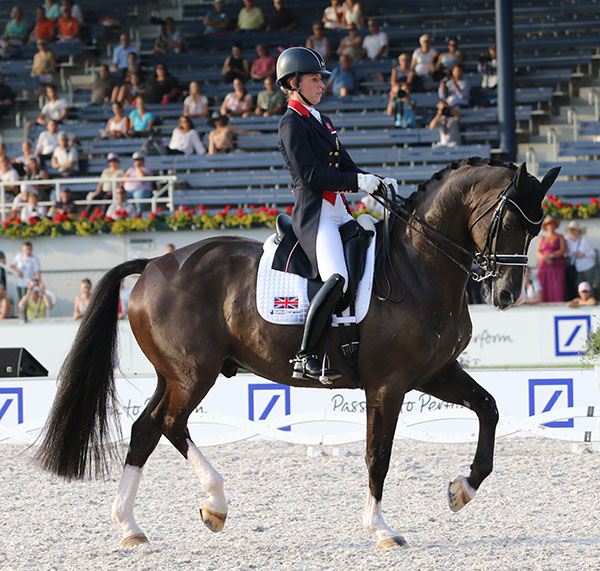 Charlotte Dujardin and Valegro innthe European Championships. © 2015 Ken Braddick/dressage-news.com